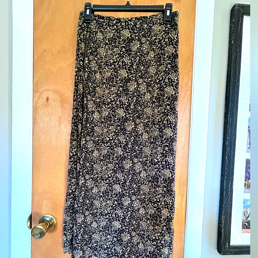 Black & Tan Norton McNaughton Maxi Skirt size L